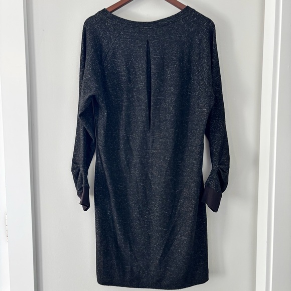 CAbi Charcoal Marled V-Neck Knit Shift Dress Medium | Polished Casual - Picture 9 of 9